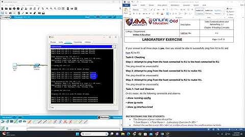 Data Communications and Networking 2 - Laboratory Exercise 3