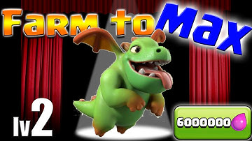 Clash of Clans: Elixir Farming WITHOUT HEROES!! TH9 Farm to Max Baby Dragon lv2