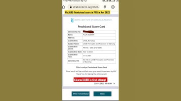 my jaiib PPB provisional score in Nov 2022 || cleared jaiib in first attempt #jaiibinfirstattempt