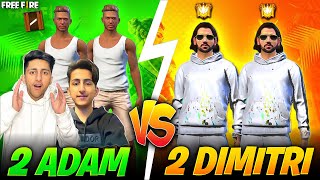 Pro Dimitri Call Adam Noob😡 आजा 1 vs 3 में !! 🔥 2 घमंडी Dimitri - Garena Free Fire