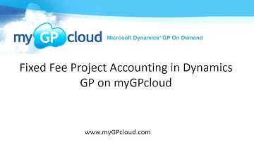 Fixed Fee Project Accounting in Dynamics GP on myGPcloud