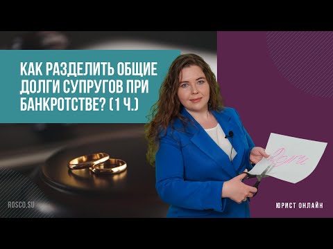 Как разделить общие долги супругов при банкротстве? (1 ч.)