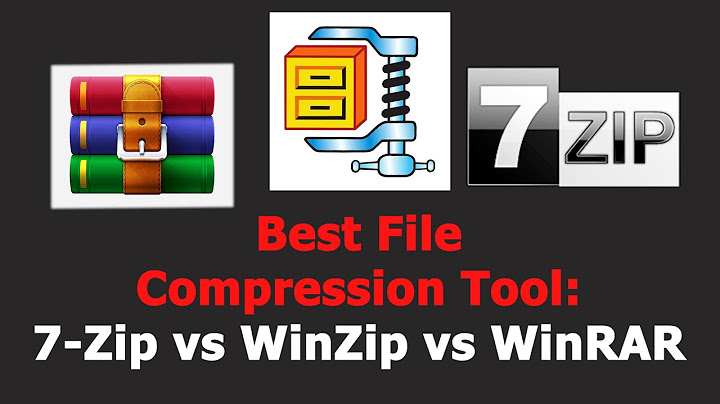 So sánh 7zip và winrar vs winzip