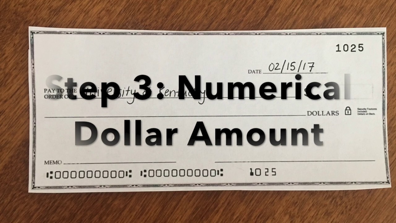 EDC 317: How to Write a Check - YouTube