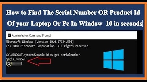 How to Check Laptop or PC Serial number or Product ID (No Software) on Windows 10? | Product Id |