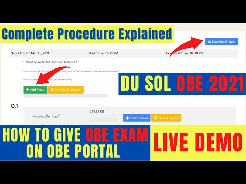 DU SOL OBE 2021 | How to Give OBE Exam on OBE Portal | Complete Procedure | SOL Reporter.