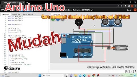 Simulasi Palang Kereta Api menggunakan Wokwi