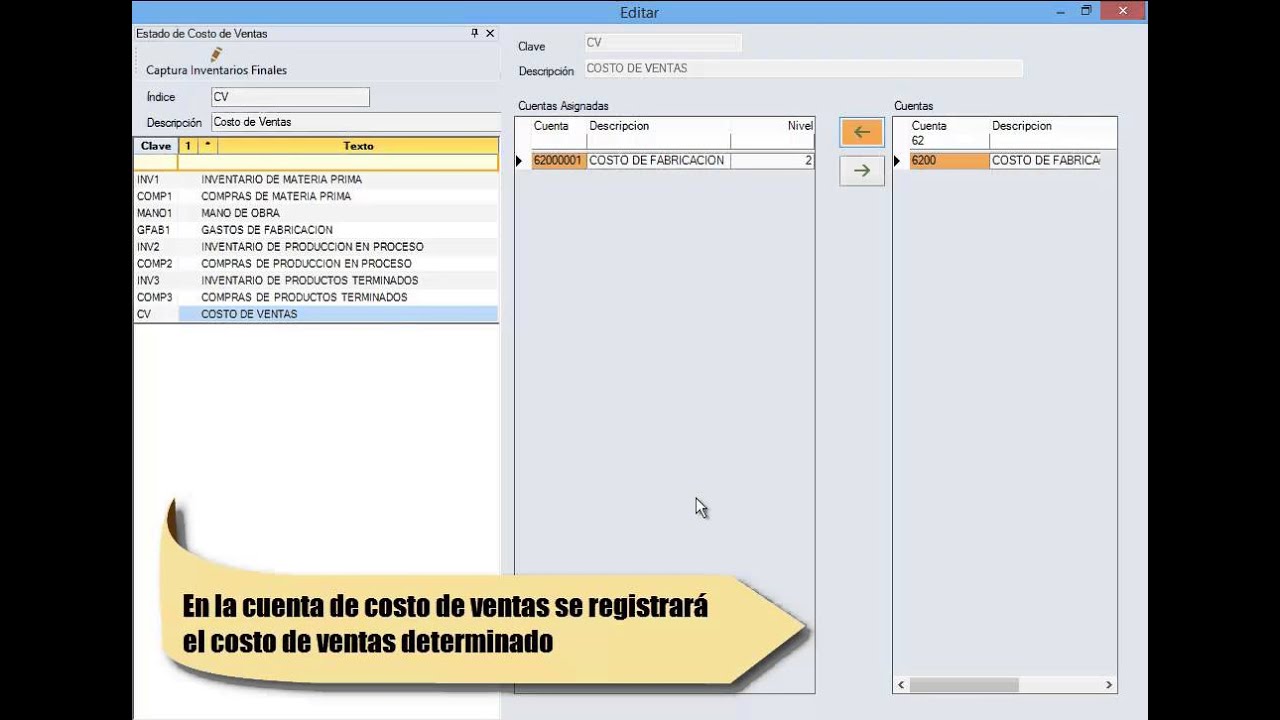 Costo de ventas