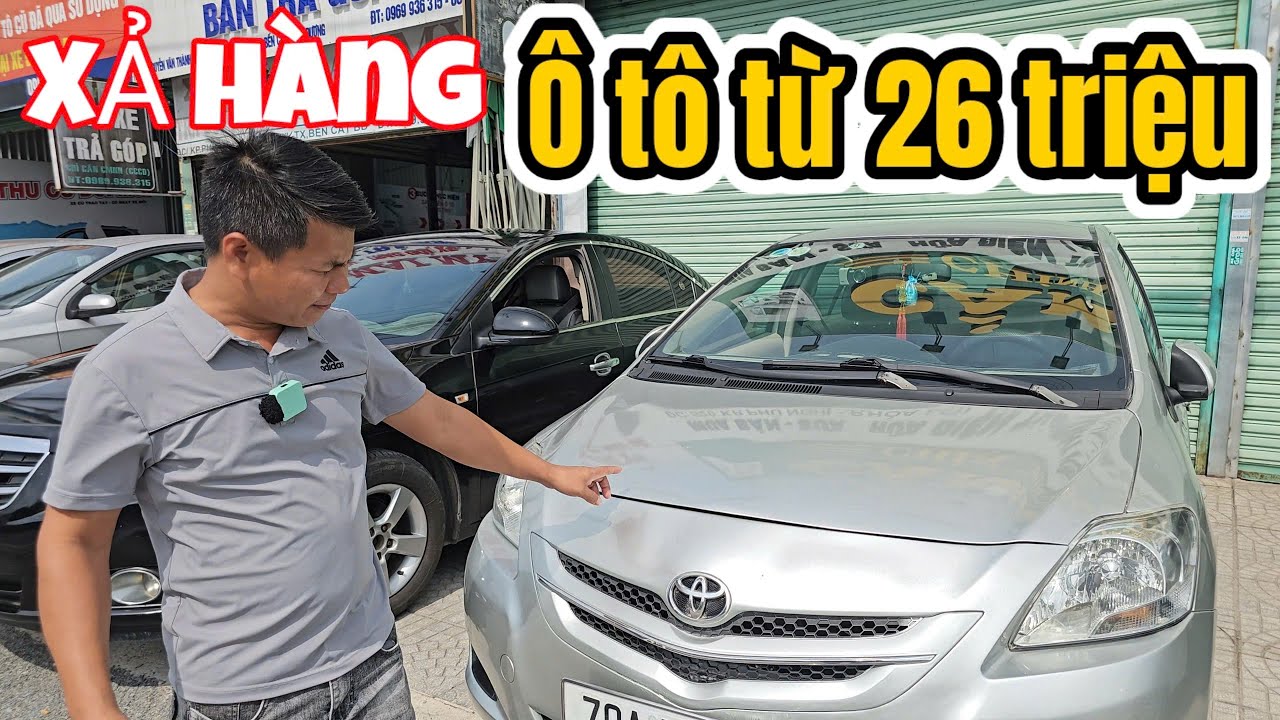 Xe ô tô xăng ngày càng rẻ Elantra 26tr Vios Innova i10 Spark chưa tới 100tr ở chợ ô tô Hòa Lợi