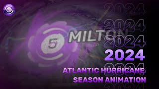2024 Atlantic Hurricane Season Animation 