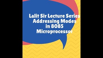 Addressing modes in 8085 Microprocessor
