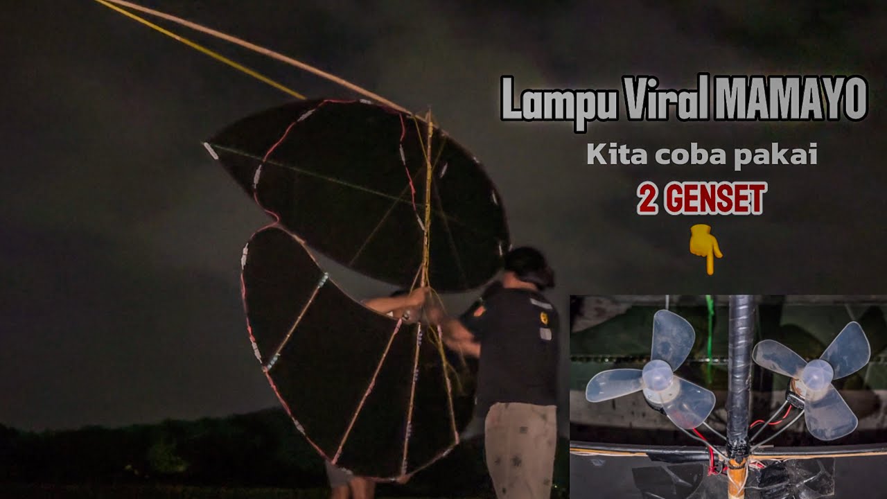 2 Hari Experiman Lampu Layangan Viral Pak Gendon Pakai 2 Dinamo Ngeri2😂.....
