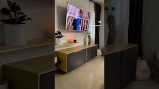 We found balance Toy storage and tv console