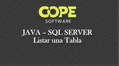 JAVA con SQL Server - Listar una tabla