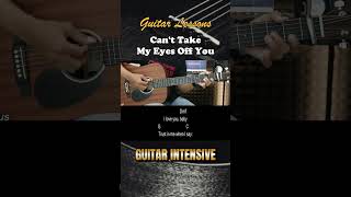 Can't Take My Eyes off You - Joseph Vincent Version | EASY Guitar Tutorial with Chords / Lyrics