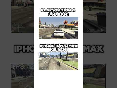GTA V PLAYSTATION 4 8GB RAM VS IPHONE 16 PRO MAX 8GB RAM #pcbuild #pc #pcgaming #gamingpc graphics