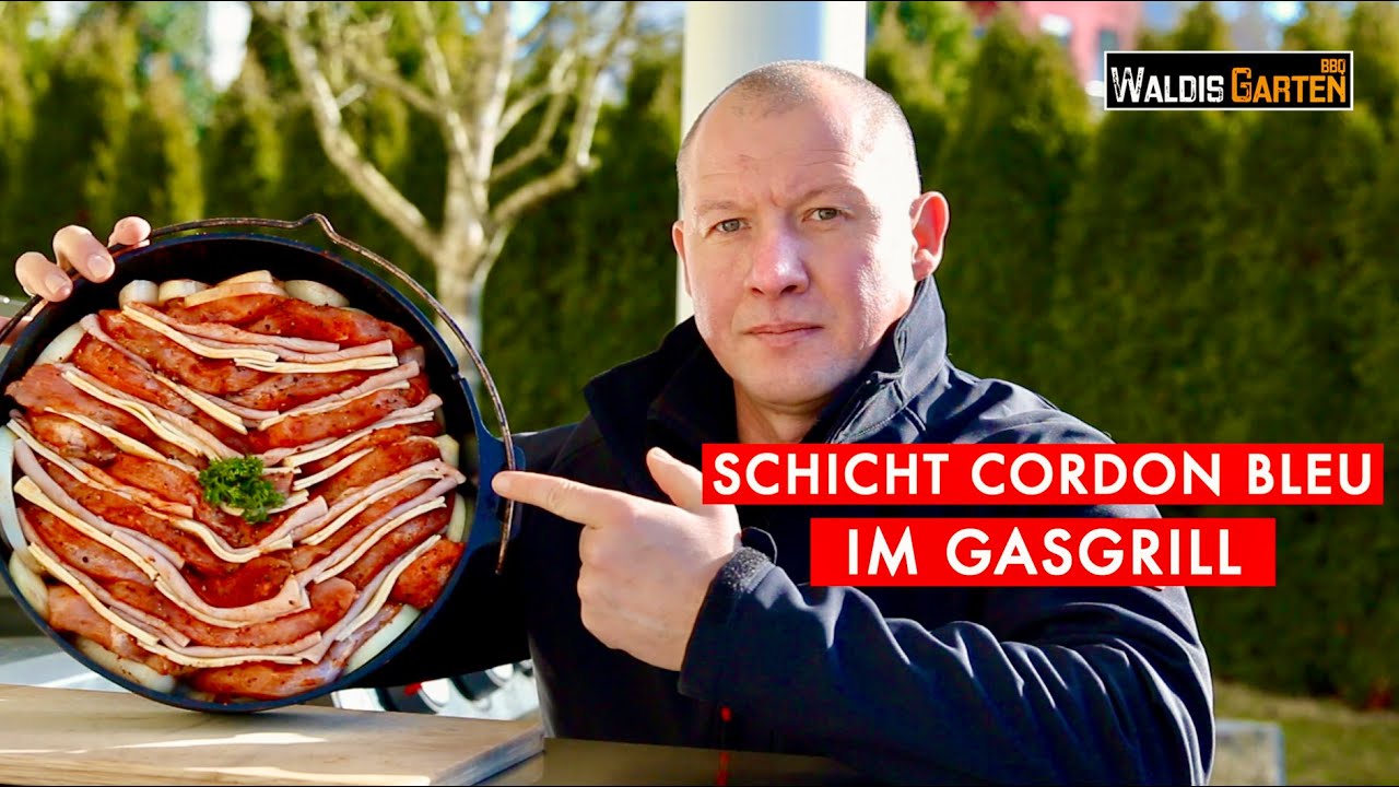 SCHICHT CORDON BLEU IM GASGRILL / PUTENFLEISCH AUS DEM DUTCH OVEN