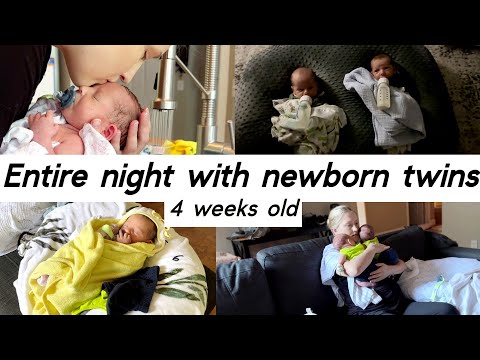 nighttime routine with newborn twins  evening routine with newborn twins