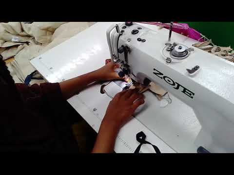 Make rib collar by dise pattern with mark padding jacket excellent method