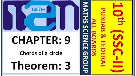 Class 10th maths science group Chapter 9 Theorem 3 PTB