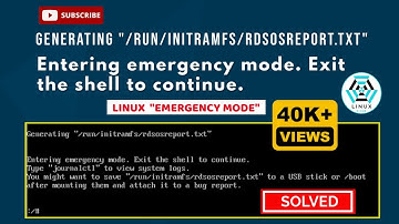Linux Emergency Mode Error | Entering Emergency Mode in RHEL/CentOS [SOLVED]