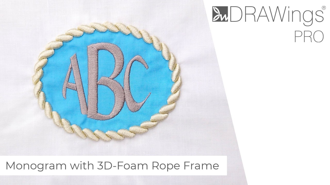 How to Create a 3D Foam Rope-Framed Monogram with Applique - YouTube