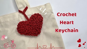 Crochet Heart Keychain ♥️| Crochet Gift Ideas | Móc Móc Khoá Trái Tim