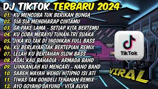 DJ VIRAL TIKTOK TERBARU 2024 FULL BASS  | DJ KU COBA TUK BERIKAN BUNGA REMIX TERBARU 2024 🎵