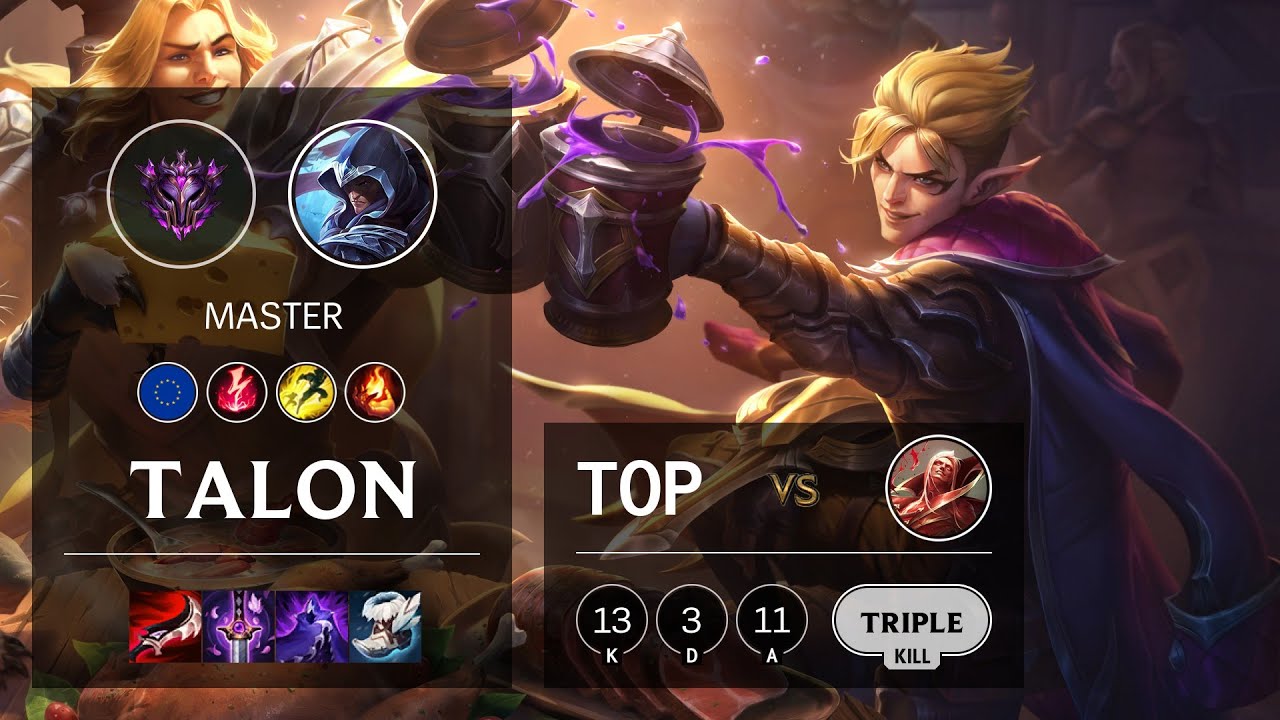 Talon Top vs Vladimir - EUW Master Patch 11.3