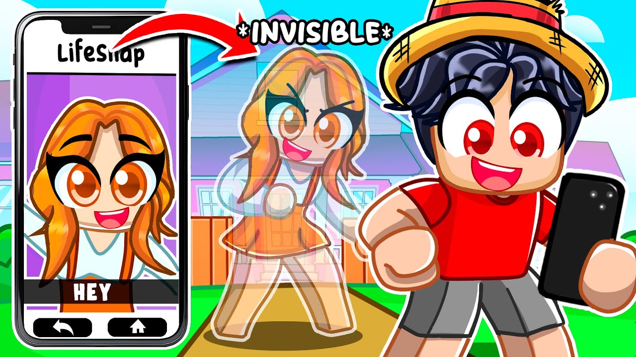 INVISIBLE CRAZY FAN GIRL is TROLLING me in ROBLOX SNAPCHAT (Brookhaven RP🏡)