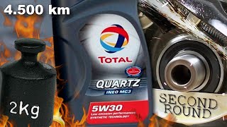 Total Quartz Ineo MC3 5W30 używany 4.500km Tester Test tarcia 2kg Total Quartz Ineo MC3 5W30 używany 4.500km Tester Test tarcia 2kg