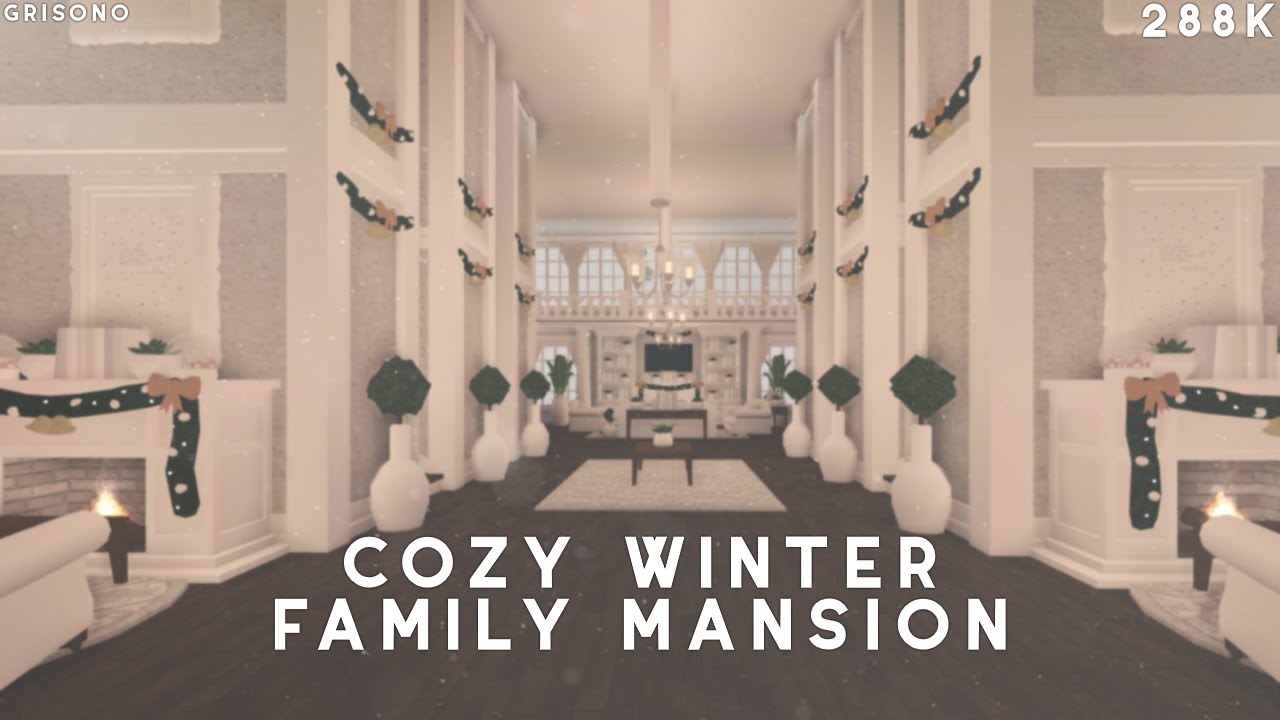 Bloxburg Cozy Winter Family Mansion YouTube