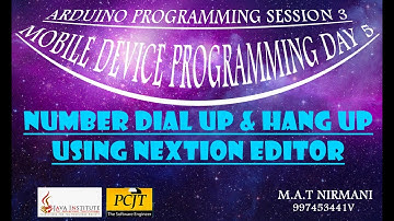 Number Dial-up and Hang-up using Nextion editor