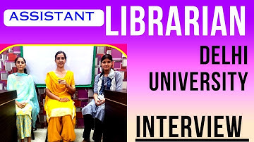 Delhi University Assistant Librarian Interview | Braille Library l Assistant librarian interview