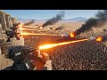 MACHINE-GUN t90, T45 SHOTGUN &amp; MONGAL ARCHERS VS 3800000 ALIEN &amp; ZOMBIES !! UEBS 2