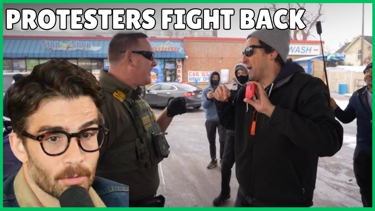 Протестующие противостоят агентам иммиграционной и таможенной службы в Миннесоте.