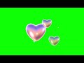 Glowing heart animation green screen | love hearts overlay effect #greenscreen #videoediting #heart