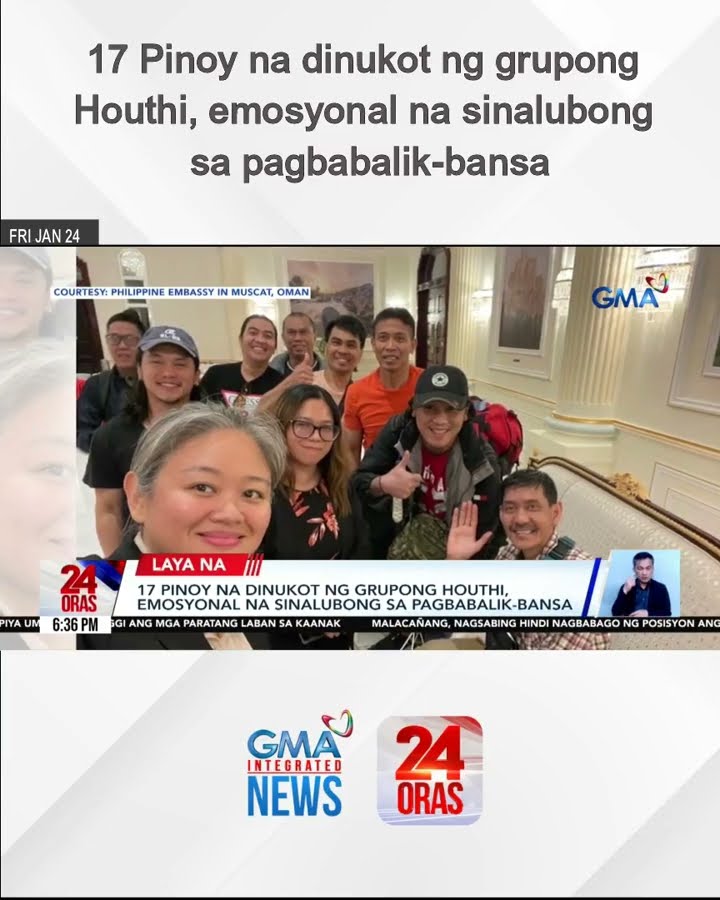 17 Pinoy na dinukot ng grupong Houthi, emosyonal na sinalubong sa pagbabalik-bansa | 24 Oras