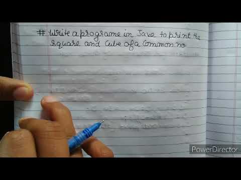 WRITE A PROGRAM IN JAVA TO PRINT THE SQUARE AND CUBE OF COMMON NUMBER#7