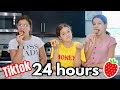 Eating Viral Tiktok Food Hacks for 24 hours | SISTER FOREVER