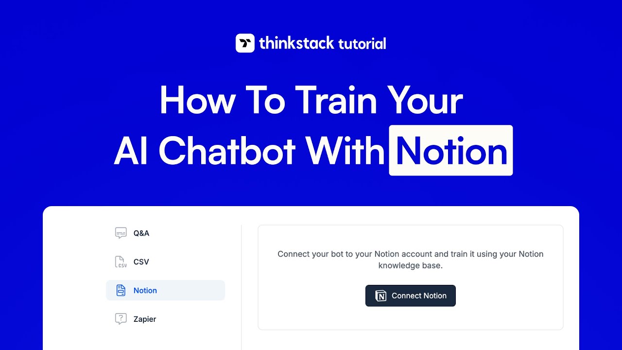 Notion Ai Chat How to train your AI chatbot with Notion | Thinkstack AI Tutorial - YouTube