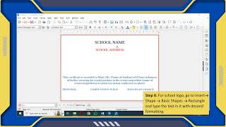 Prepare a Certificate Template in LibreOffice Writer