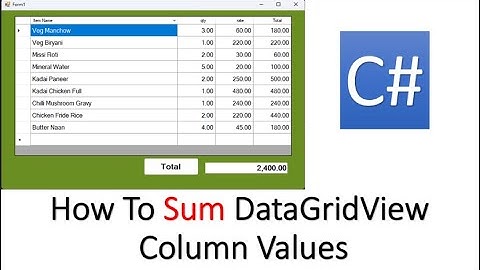 How To Sum DataGridView Column Values c#