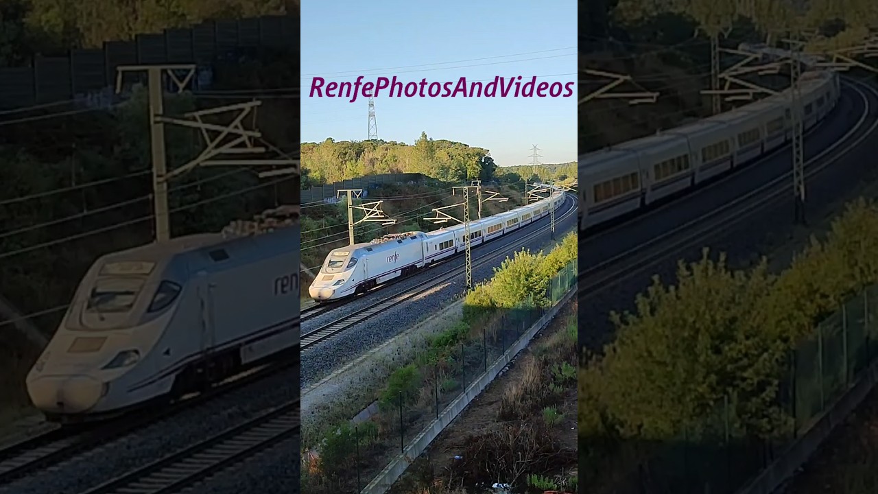 Renfe Alvia doble S-130 con Euromed Barcelona Figueres, a su paso por Vilablareix