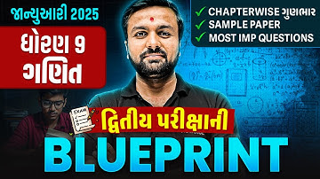Std 9 Maths દ્વિતીય પરીક્ષા Blueprint 2025 | With Sample Paper & Most IMP Questions