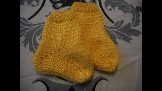 Tuto Tricot Chaussette Bebe Model 2 Youtube