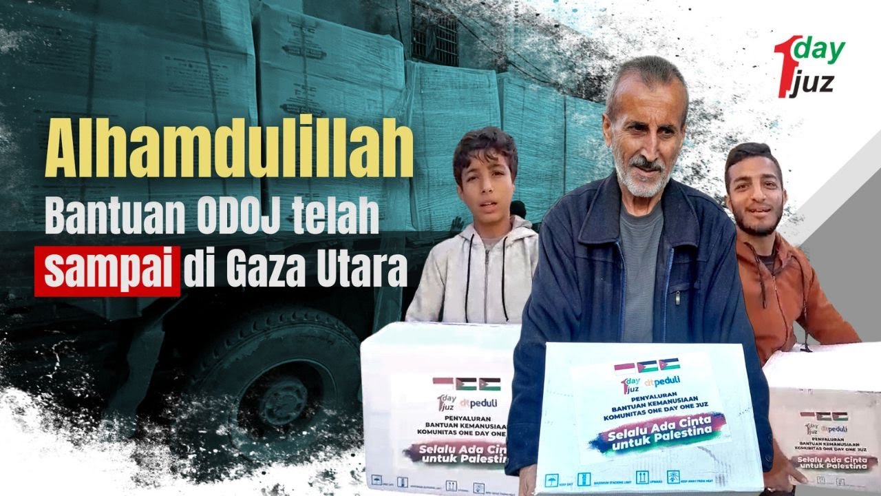 PAKET BANTUAN ONE DAY ONE JUZ TELAH SAMPAI DI GAZA PALESTINA