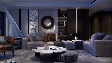 Interior living room, achieved in Vray 6 and Enscape
