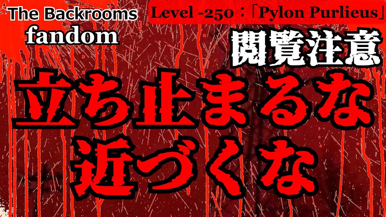 [ゆっくり解説_閲覧注意]　立ち止まるな　近づくな「Level -250：「Pylon Purlieus」」The Backrooms　短いやつ