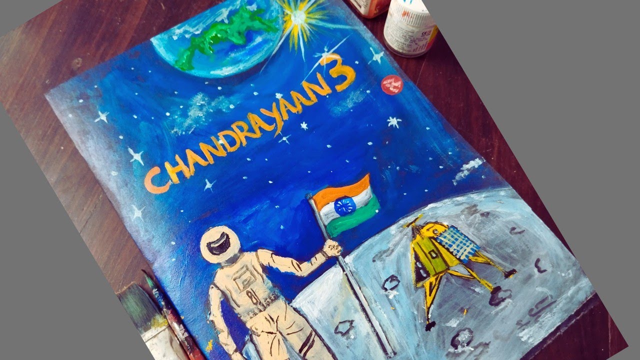 chandrayaan-3-soft-landing-isro-vikram-moon-landing-easy-painting